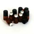 thumbnail image 5 of Happydeer 10 Pcs 1ml Empty Brown Glass Bottle Roller Ball Essential Oil Liquid Container, 5 of 5