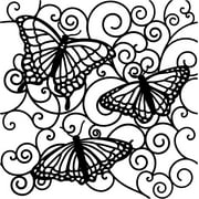 Crafter's Workshop Template 6"X6"-Flutterby, Pk 3, Crafters Workshop