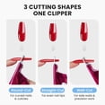 thumbnail image 3 of MelodySusie Nail Clippers, Adjustable Stainless Steel Trimmer for Fake Nail Tips and Acrylic Nails, Wine Red, 3 of 8