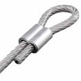thumbnail image 3 of 18Pcs M6 Wire Rope Accessory Set, 304 Stainless Steel Wire Rope Cable Clip Clamp Stainless Steel Thimble Aluminum Crimping Loop Sleeve for 1/4 Inch Wire Rope Cable, 3 of 7