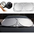 thumbnail image 2 of Folding Jumbo Car Window Sunshade Auto Visor Windshield Block Cover UV Rays Sun Protector Sunshade Universal Car Sun Shade for Side and Rear Window Baby Safty, 2 of 4