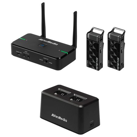 AVerMedia Avermic AW315: Wireless Teacher Microphones, Use 2 Microphones Simultaneously, One for Speaker and The Other for Audience (AW315F)