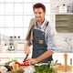 thumbnail image 2 of Zomao Delantal De Chef Delantal Con Espalda Cruzada Para Mujeres Y Hombres Delantal De Lona De Algodón Con Correas Ajustables Y Bolsillos Grandes Delantal Con Pechera Para Cocinar, 2 of 5