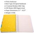 thumbnail image 3 of Piao 5 Subject Notebookwide Ruled Spiral Notebooksa5 Travelers Notebook, Colored Dividers With Tabs, Cute Floral Notepad, Hardcover Journal Memo Plann, 3 of 3