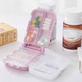 thumbnail image 3 of Pastillero Portátil Dispensador 3 Capas Tableta Medicina A Casa (rosa), 3 of 6