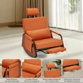 thumbnail image 7 of AECOJOY Rocking Chair with Pull-out Footrest for Nursery, Glider Recliner 3-Position Adjustable Backrest with Side Pocket , Orange, 7 of 7