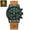 Black Green, variant on Luxury Man Watch High Quality Waterproof Chronograph Luminous Men's Wristwatch Leather Men Quartz Watches Casual Clock