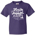 thumbnail image 3 of Inktastic Florida is My Happy Place with Palm Trees Youth T-Shirt, 3 of 5