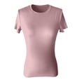 thumbnail image 4 of HGIEYS Womens Short Sleeve T Shirts - Buttery Soft Summer Crop Tops Slim Fit Basic Tees for Workout, 4 of 4