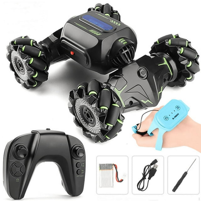 Hearth & Gear Off Road Vehicle RC Car For Kids 2.4 RC Stunt Car Rotation Remote Control Gesture Sensor Toy With LED Lights For Boys 8 12 Surprise Kid Makeup for Girls Cat Bead for Kids Handheld Water