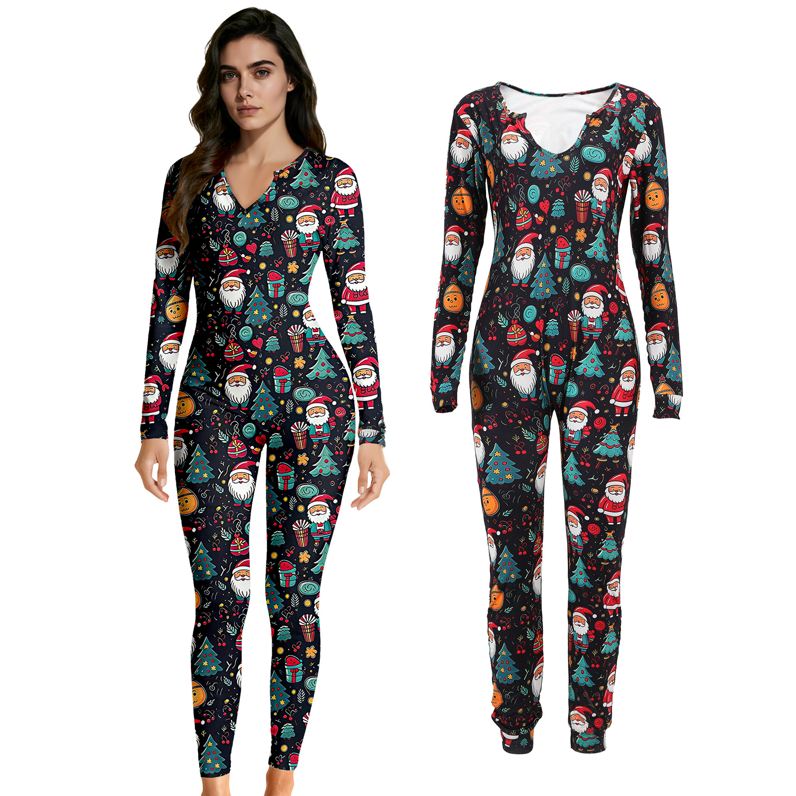 Santa Kids Pajamas - Personalized Christmas PJ Set - Walmart.com
