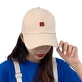 thumbnail image 2 of Eoperou Summer Unisex Baseball Hat Letter Adjustable Sun Protection Embroidery Heart Ponytail Hat for Outdoor, 2 of 8