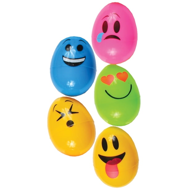 Set Of 5 Assorted Large Color Emoticon Emoji Face Easter ...