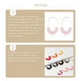 thumbnail image 3 of Pendientes colgantes multicolor liso semicírculo acrílico mujer pendiente regalo de aniversario elegante gancho para la oreja boda playa blanco Ropa, zapatos y accesorios Miscelánea Púrpura claro Qarigey AP010380-11, 3 of 6