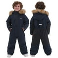thumbnail image 5 of KAUOD Kids One Piece Snowsuits Waterproof Faux-F𝐮r Hood Snowboard Ski Jumpsuits Boys Girls Outdoor Insulated Snow Suits, 5 of 8