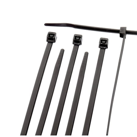 21 inch Black Nylon Zip Ties : Strong Zip Tie, Wire Ties : Indoor and Outdoor Rated - No Tools...