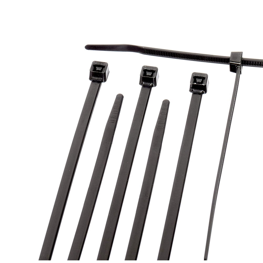 11 inch Black Nylon Zip Ties Strong Zip Tie, Wire Ties Indoor and