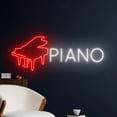 thumbnail image 2 of Handmadetneonsign Piano Neon Sign, Piano Music Wall Art Decor, Music Instrument Wall Decor, 2 of 5