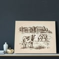 thumbnail image 3 of Picia Cows On The Farm Pattern Decorative Picture – Unique Wall Art, Modern Canvas Print for Trendy Interiors (Horizontal), 3 of 6