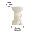 thumbnail image 3 of Birdeem Easter Bunny Ceramic Dessert Plate, Cute Rabbit Shape for Candy, Jewelry, and Decor, 3 of 8