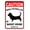 Warning Sign 3, variant on Caution Area Patrolled Siberian Husky Dog Sign, 8"x12" Retro Vintage Metal Plaque, Wall Decor for Home Bar Pub Kitchen Restaurant