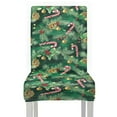thumbnail image 6 of COEQINE Dining Chair Covers 6-Pack, Stretchable Universal Fit Chair Slipcovers Washable Spandex, Protect and Renew Your Dining Room Chairs for Home Party Decor, Christmas Holly Candy Cane, 6 of 7
