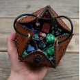 thumbnail image 4 of Leather Dice Bag, Polyhedral Dice Pouch Portable Drawstring Bag For Rpg, Game, Dnd Dice Bag (1pc), 4 of 5