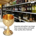 thumbnail image 6 of 2Pcs Medieval Vintage Wine Chalice Drinking Cup Goblet European High Grade Golden Retro Ornaments for Traveling Decoration Home Collection Pumpkin Gold, 6 of 9