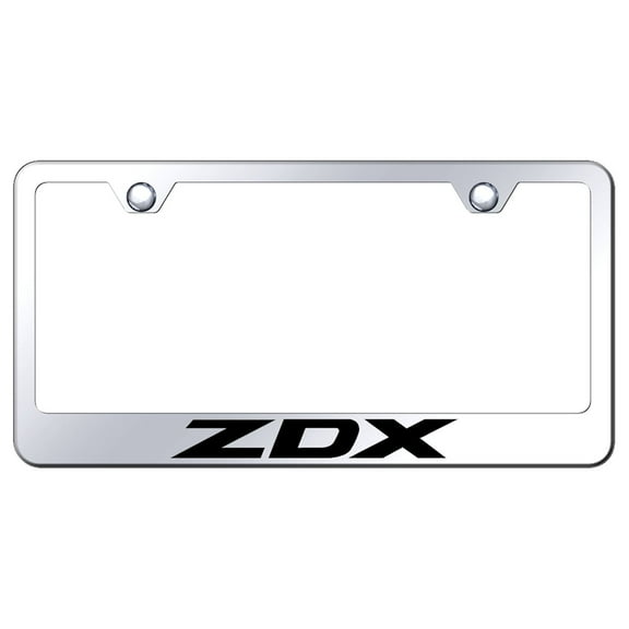 Acura ZDX Laser Etched Logo Stainless Steel License Plate Frame (Chrome)