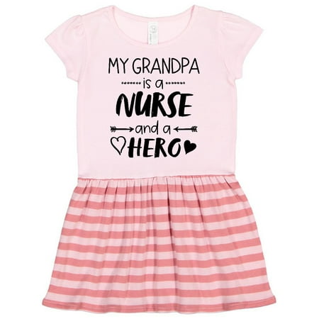 

Inktastic My Grandpa is a Nurse and a Hero Gift Toddler Girl Dress