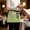Green, Lime, Apricot, Magenta, variant on Hot Air Balloon Waitress Apron with 3 Pockets, Watercolor Coloful Balloons Modern Green Server Aprons Waterproof Kitchen Restaurant Half Waist Apron for Men Women