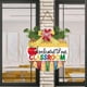 thumbnail image 4 of Corona de bienvenida colgante para puerta de madera | Decoración de pared de aula redonda | Caprichoso diseño de libro Apple Pencil | 29x29cm | Tabla colgante ligera | Decoración de la entrada de la, 4 of 4