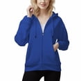 thumbnail image 2 of Women's 300g Cotton Zipper Hoodie Casual Sweatshirt with Pocket, 2 of 9
