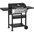 thumbnail image 1 of Outsunny Propane Gas Grill, 38,000 BTU Outdoor BBQ Grill Cart, Black, 1 of 10