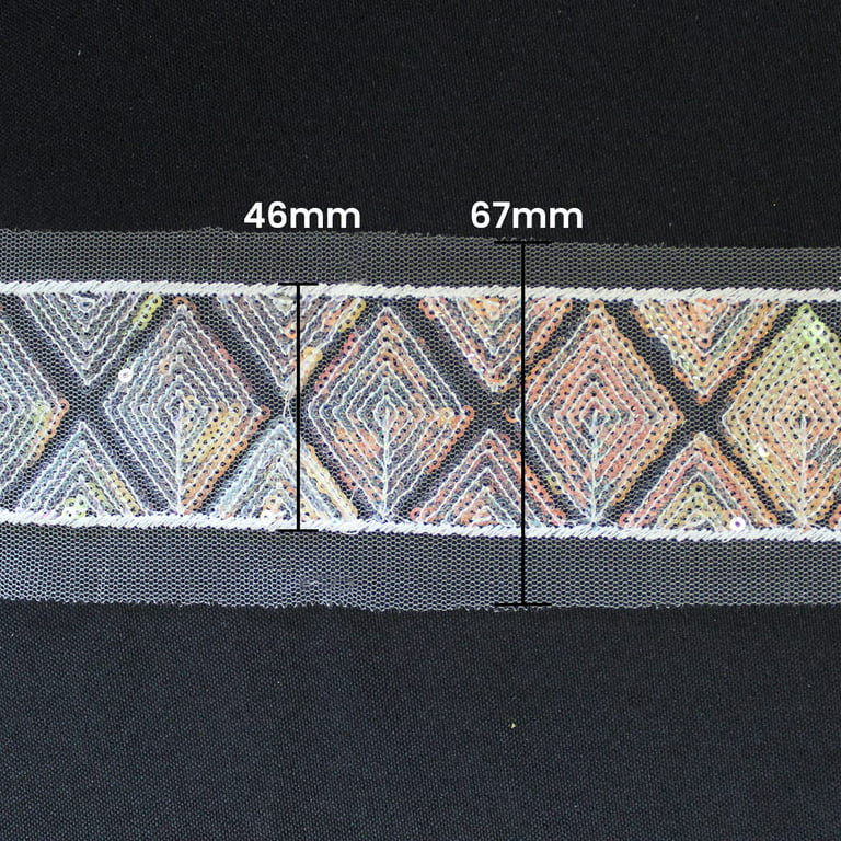 Embroidery Rainbow Rhinestones Nigeria lace trim india for useable at Rs  120/meter, Lace Trims in Surat