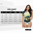 thumbnail image 4 of Picia Watercolor Turtle3 Womens One Piece Swimsuits Modest Tummy Control Bathing Suits Lace Up Slimming Swim Suit-Large, 4 of 9