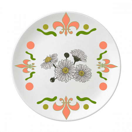 

Flower White Chrysanthemum Flower Ceramics Plate Tableware Dinner Dish
