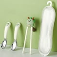 thumbnail image 3 of 304 Stainless Steel Children's Tableware Set, Training Chopsticks, Spoon, Fork, and Storage Box, Safe, BPA-Free, Promotes Self-Feeding, 3 of 9