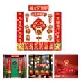 thumbnail image 3 of Luzkey Chinese New Year Decorations Spring Festival Couplets Fu Character Cabinet Window Sticker Door Sign for Lunar New Year Office E, 3 of 13