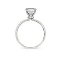 thumbnail image 4 of AFFY IGI Certified Lab Grown Diamond Solitaire Engagement Rings For Women, Center 9x7mm Emerald Cut Half Eternity Stackable Wedding Ring In 18K Solid White Gold F-G, VS-SI Quality (2.85 Cttw) -8.5, 4 of 6