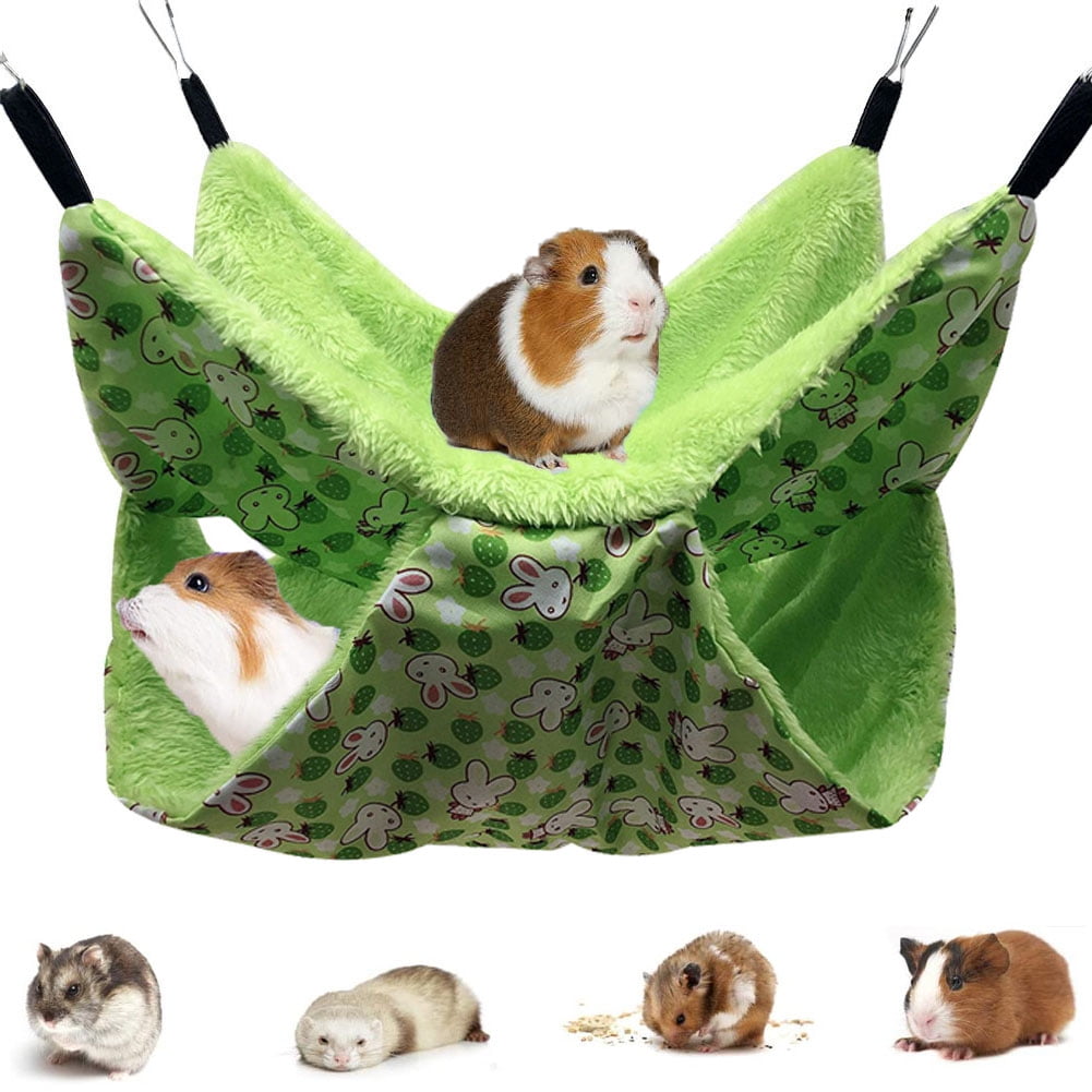 Pet Rat Hamster Parrot Squirrel Bird Hammock Hanging Hut Bed Cave Cage House Toy 