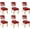 Red, variant on Christmas Chair Covers Set of 6 Funny Dining Protector Stretch Slipcovers Removable Washable Back Chair Covers Christma Home Decor Gifts