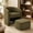 Dark Green, variant on Ebello Accent Chair with Storage Ottoman, Soft Plush Lounge Barrel Armchair and Ottaman with Caster Wheels & Storage for Living Room Bedroom, Beige