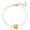 Gold A, variant on Letter Alphabet Bracelet for Women Stainless Steel Bubble Initial Letter Chain Dainty Charm Initial First Name Jewelry H