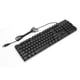 thumbnail image 1 of KINGANGJIA JK-705 Teclado USB con cable Teclado de sombrero redondo de cristal punk luminoso arcoíris (negro), 1 of 8