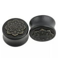 thumbnail image 6 of HOOUN Flower Wood Ear Plugs Flesh Tunnels Gauges Organic Double Flared Saddle RDR-qy_-20mm, 6 of 6