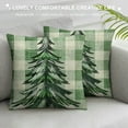 thumbnail image 3 of Watercolor Pillow Covers Inch Green Black White Buffalo Plaid Decorative Pillow Cases Xmas Holiday Square Throw Pillows Set of Home Decor For Sofa Couch Bedroom Porch Outdoor, 3 of 5