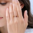thumbnail image 3 of ANGARA Natural Tapered Shank Oval Solitaire 1 ct Ruby Ring in 14K Yellow Gold for Women (Size-7x5mm) | July Birthstone, Birthday, Anniversary, Jewelry Gift for Women | Natural Ruby Ring, 3 of 9