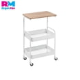 thumbnail image 2 of Carrito Organizador De Cocina 2 Niveles Móvil Ruedas Freno blanco, 2 of 7