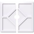 thumbnail image 1 of Ekena Millwork CMP16EY2-02000 16 Po OD x 2 Po ID Carré Embry Architecture Grade PVC Contemporain Médaillon de Plafond - 2 Pièces, 1 of 4